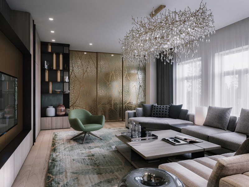 Современный загородный дом с бассейном и спа Современный загородный дом с бассейном и спа