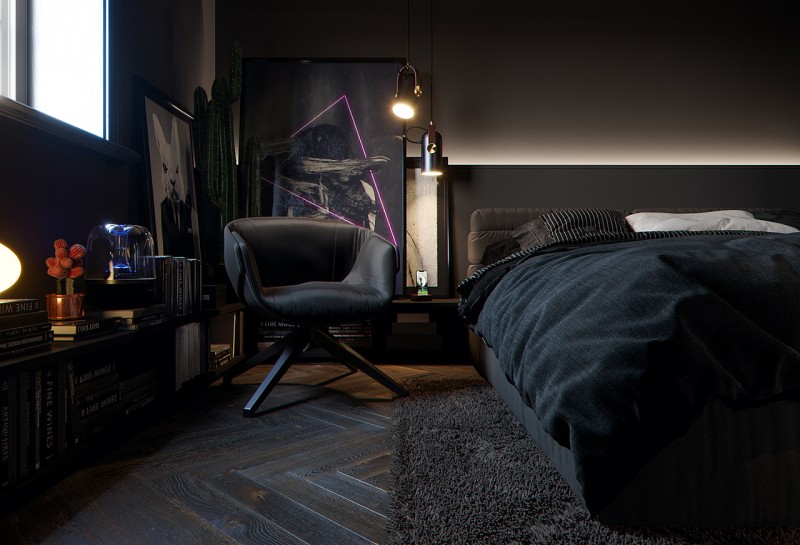 Атмосфера загадочности и шика - интерьер в темных тонах