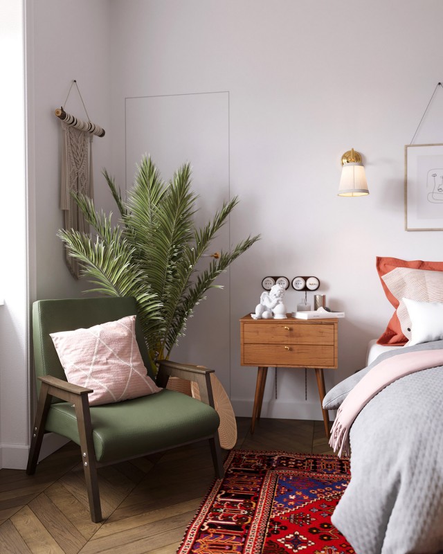 Эклектичный интерьер в скандинавском стиле