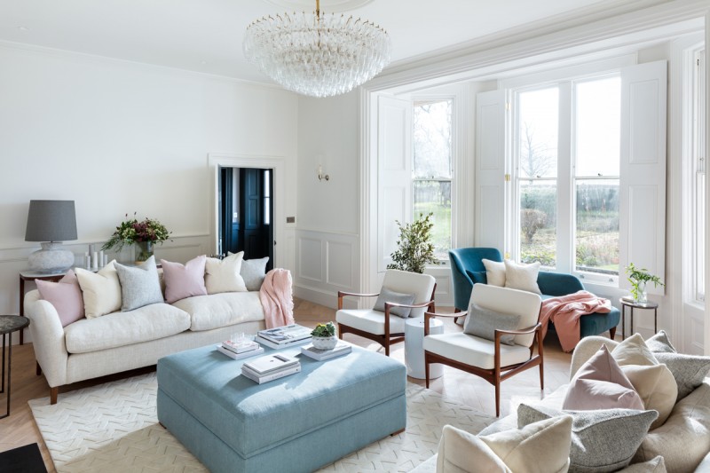 Элегантный интерьер современного особняка в Оксфордшире, Великобритания