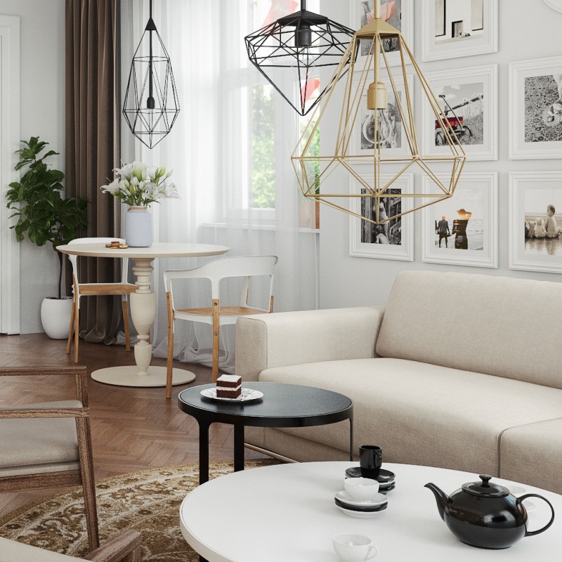 Деревянные акценты в интерьере эклектичных апартаментов Деревянные акценты в интерьере эклектичных апартаментов