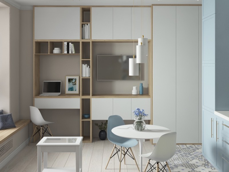 Интерьер в нежных пастельных тонах