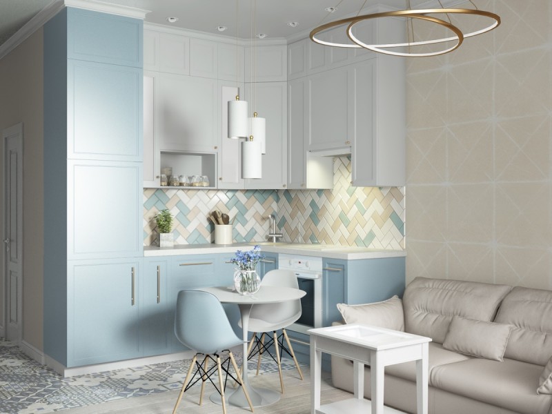 Интерьер в нежных пастельных тонах