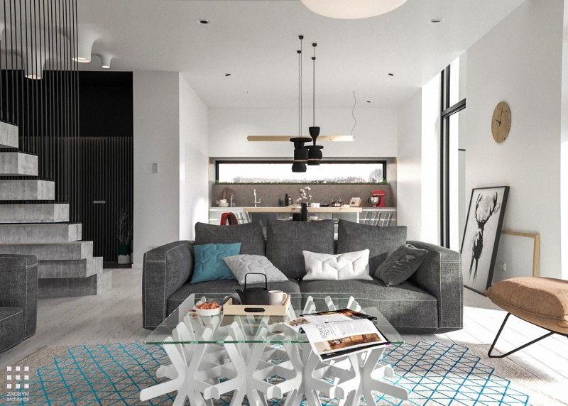 Проект дома, оформленного в спокойных тонах