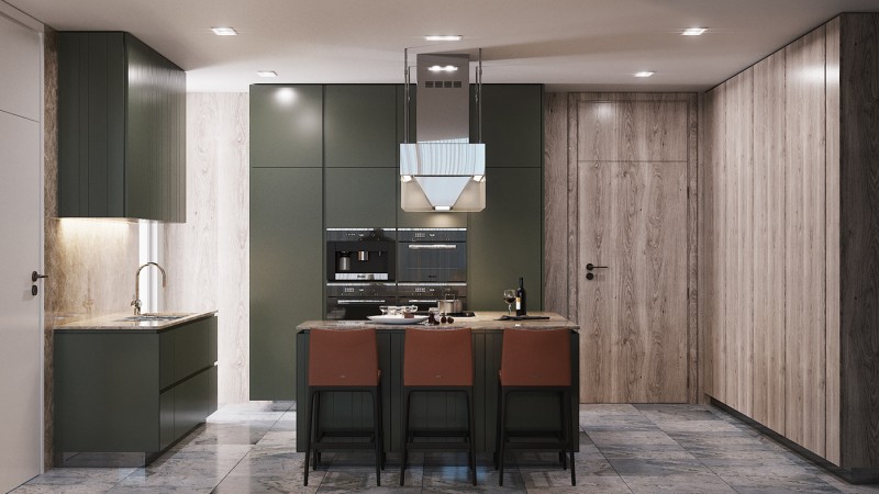 Проект квартиры, оформленной в приглушенных тонах Проект квартиры, оформленной в приглушенных тонах