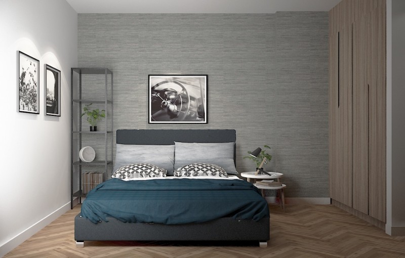 Проект апартаментов с доминирующим черно-белым дизайном