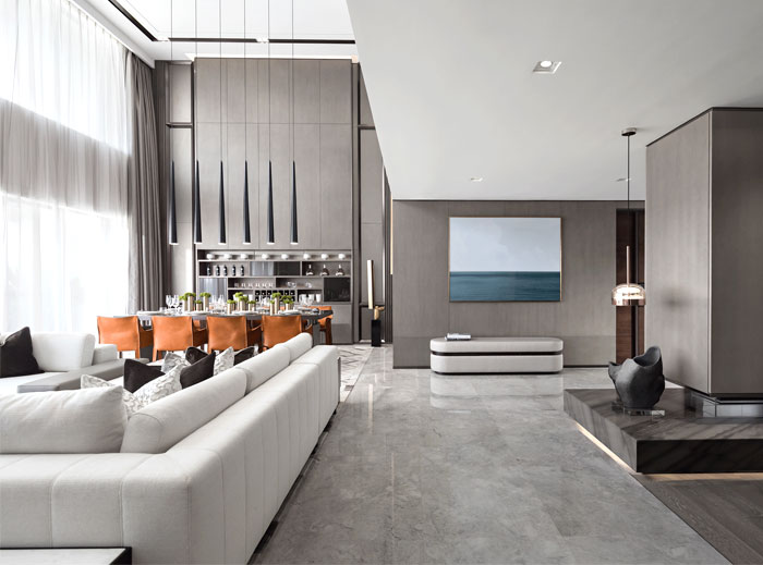 Элегантный интерьер апартаментов в городе Чжухай, Китай