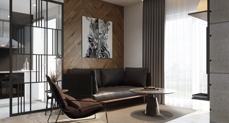 Интерьер в коричневых тонах