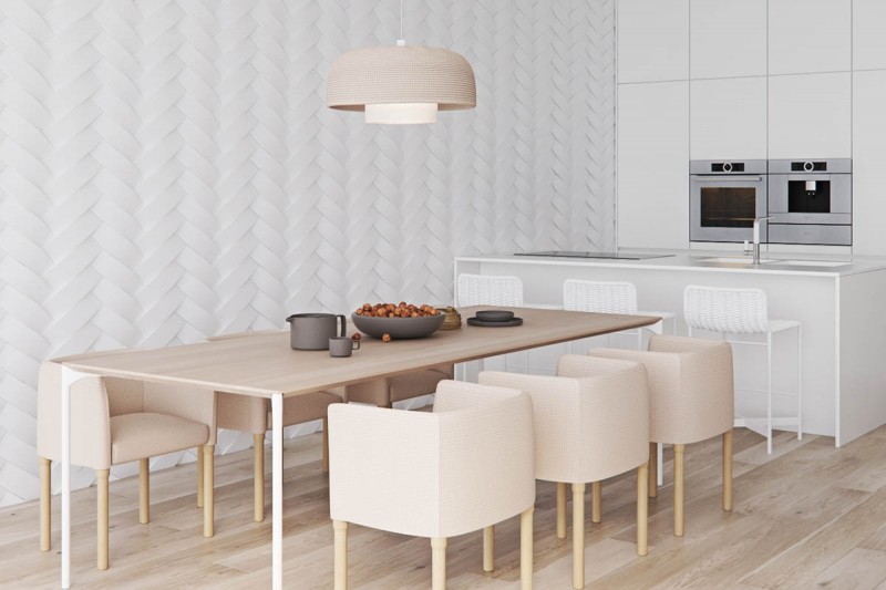 Сочетание белого, серого и кремово-бежевого цветов в интерьере двухуровневой квартиры Сочетание белого, серого и кремово-бежевого цветов в интерьере двухуровневой квартиры