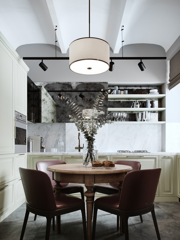 Элегантный интерьер трехкомнатной квартиры