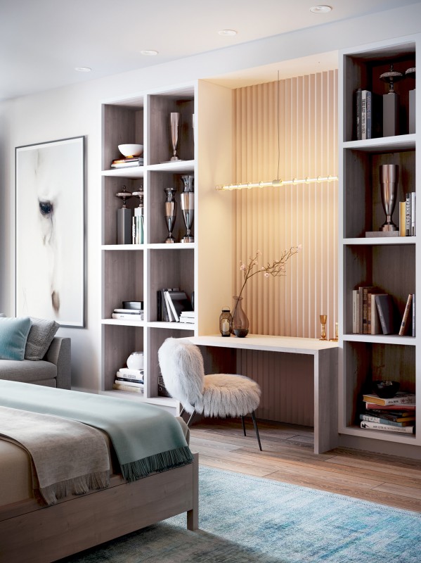 Просторные апартаменты, оформленные в пастельных тонах