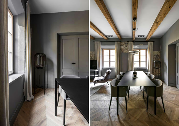 Декор квартиры в Вильнюсе в темных тонах Декор квартиры в Вильнюсе в темных тонах