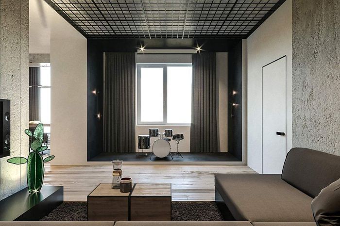 Интерьер в стиле "лофт" для молодой пары