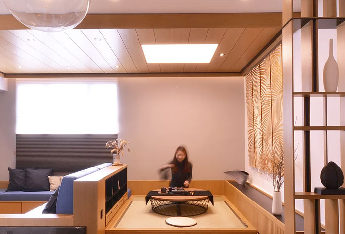 Квартира в Гонконге с интерьером в азиатском стиле