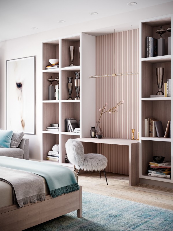 Просторные апартаменты, оформленные в пастельных тонах