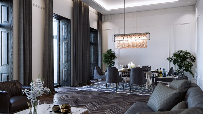 Интерьер пентхауса в Великобритании Интерьер пентхауса в Великобритании