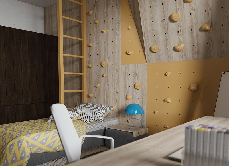 Приглушенные оттенки зеленого и богатые тона дерева в декоре современных апартаментов Приглушенные оттенки зеленого и богатые тона дерева в декоре современных апартаментов