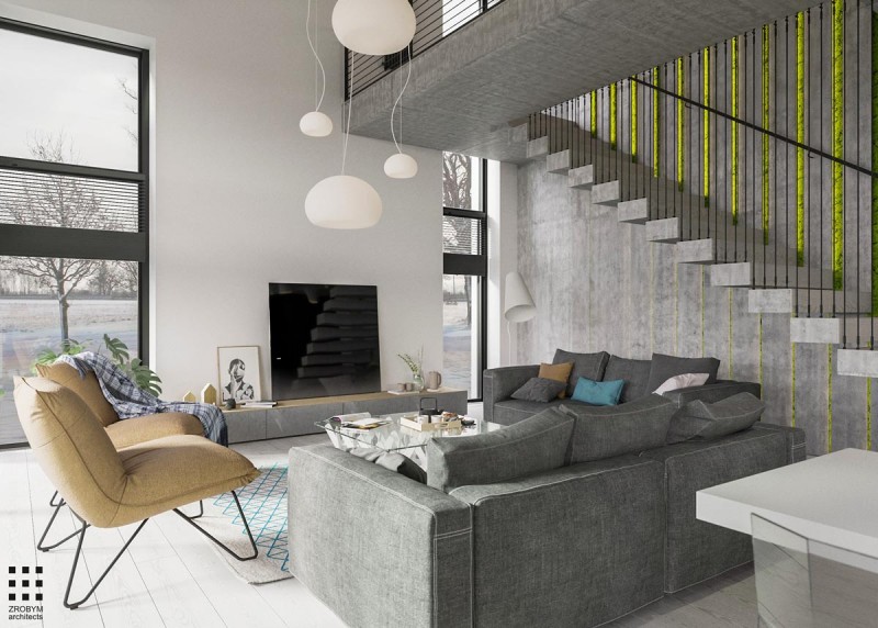 Проект дома, оформленного в спокойных тонах