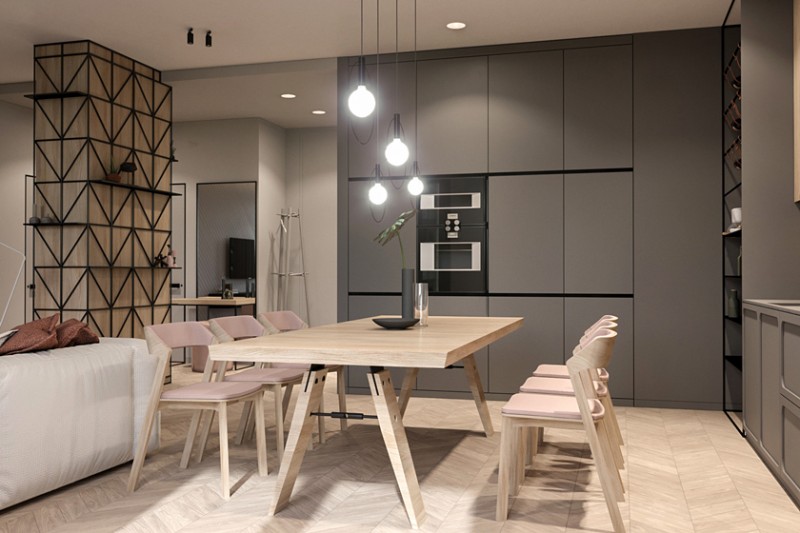 Дизайн квартиры, спроектированной для молодой девушки