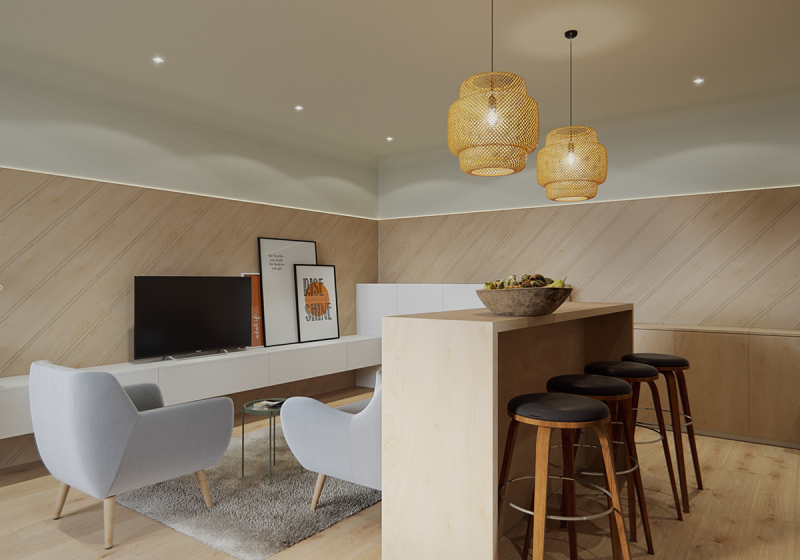 Апартаменты, оформленные в пастельных тонах