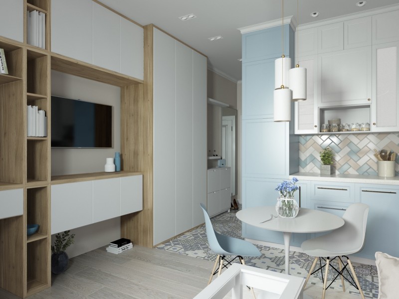 Интерьер в нежных пастельных тонах