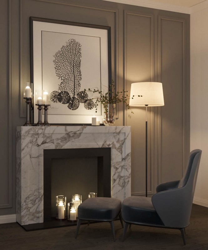 Элегантный интерьер загородного дома