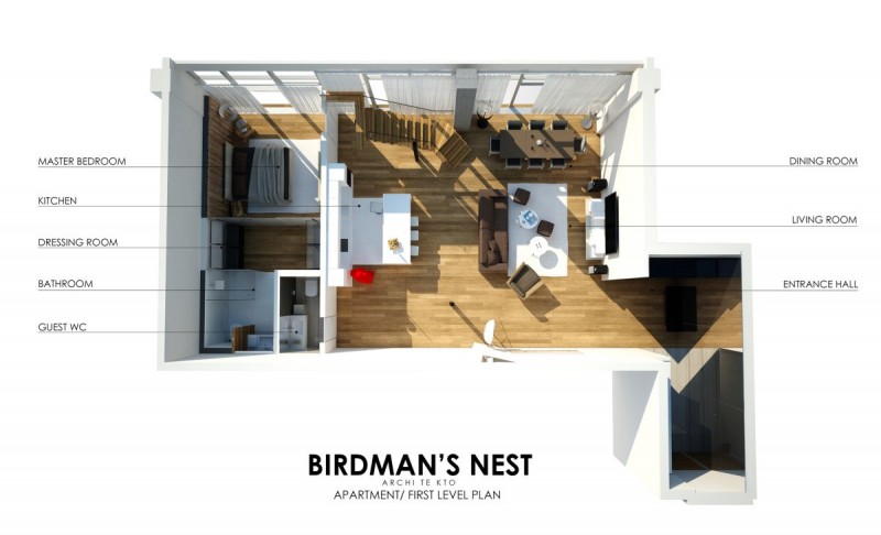 Двухуровневый пентхаус с панорамными окнами