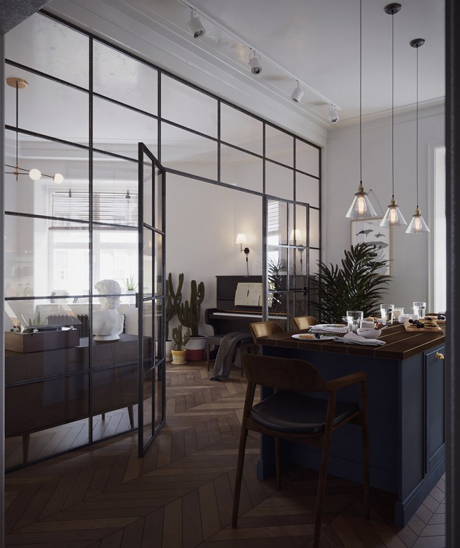 Эклектичный интерьер в скандинавском стиле