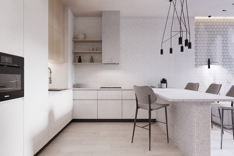 Интерьер квартиры в белом цвете