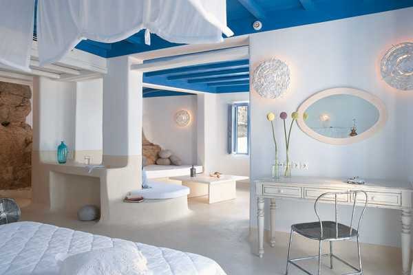 Роскошный отель Mykonos Blu на острове Миконос, Греция