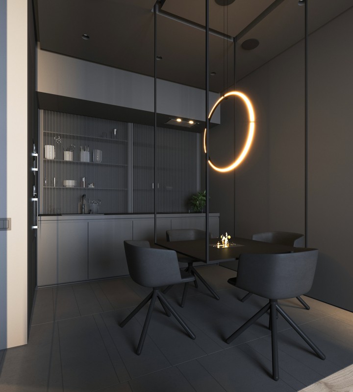 Имитация скалы в интерьере дома в Исландии