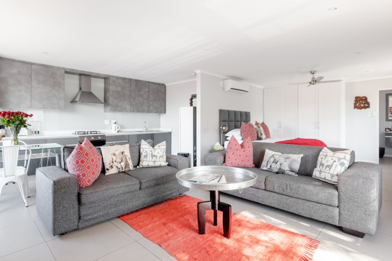 Оформление апартаментов в серых тонах в Дурбан-Норд, ЮАР Оформление апартаментов в серых тонах в Дурбан-Норд, ЮАР