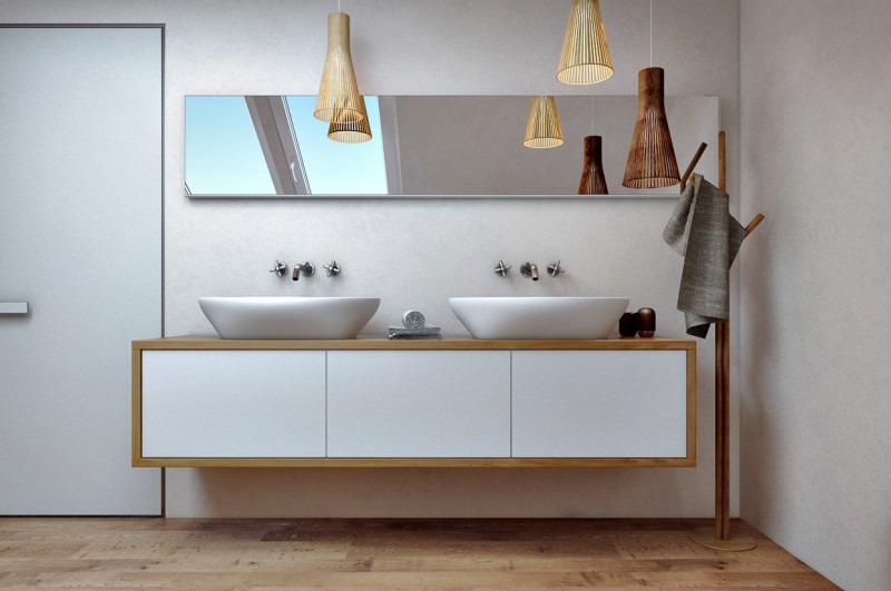 Гармоничное сочетание дерева и бетона