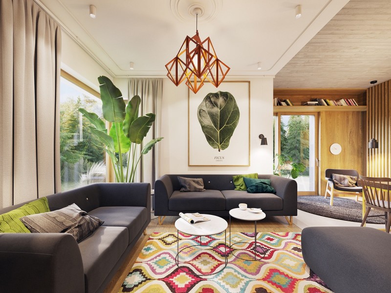 Ставка на живую зелень в интерьере