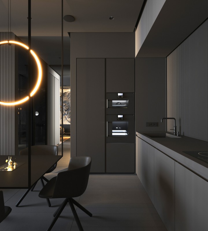 Имитация скалы в интерьере дома в Исландии