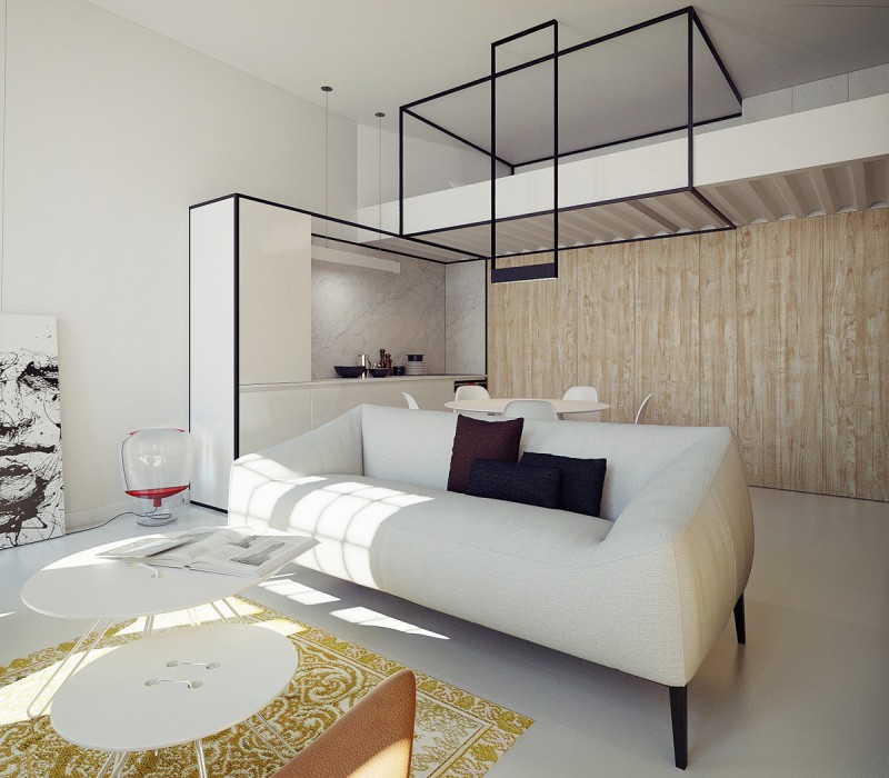 Современные и функциональные двухуровневые апартаменты в Кракове