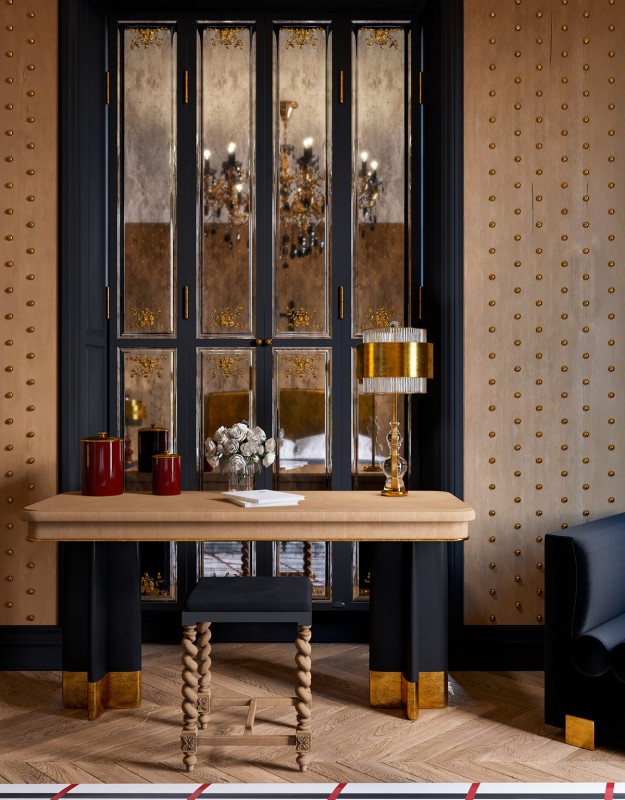 Золотые элементы в декоре просторного дома Золотые элементы в декоре просторного дома