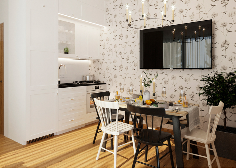 Интерьер небольшого двухэтажного дома