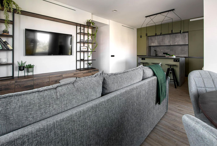 Зеленые акценты в декоре литовской квартиры