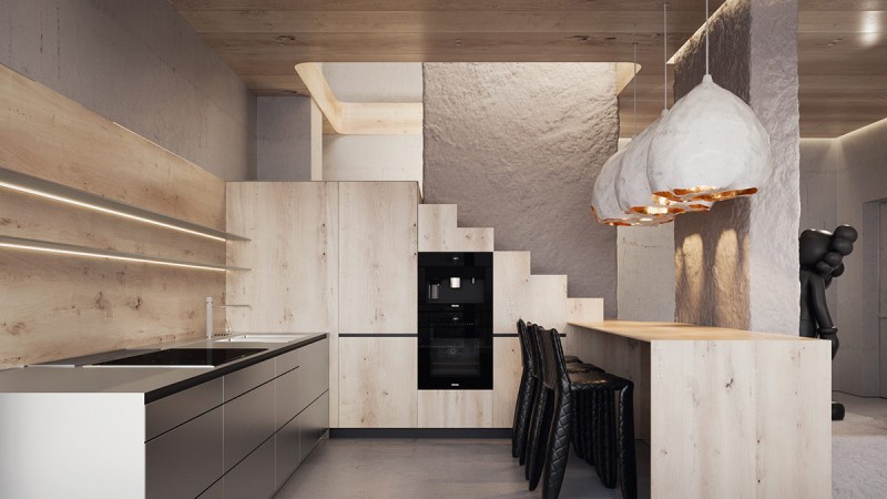 Четырехуровневая квартира, расположенная в небоскребе в центре Киева Четырехуровневая квартира, расположенная в небоскребе в центре Киева