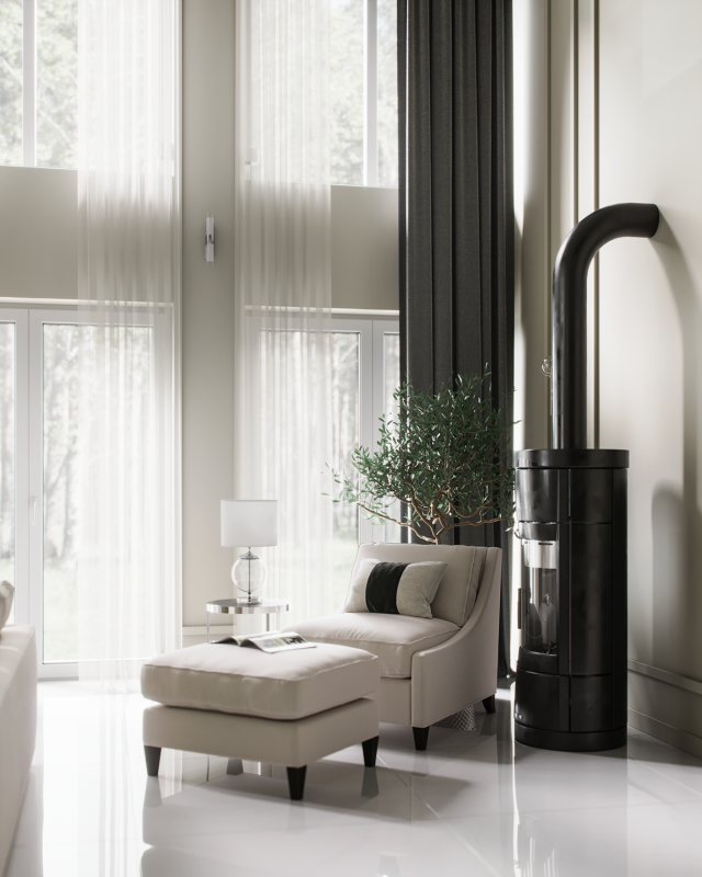 Кухня и гостиная в загородном доме Кухня и гостиная в загородном доме