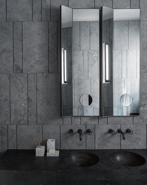 Смелые геометрические формы и яркие цвета в интерьере апартаментов в Милане Смелые геометрические формы и яркие цвета в интерьере апартаментов в Милане