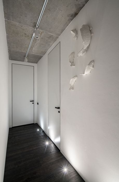 Стеклянные стены для зонирования киевской квартиры Стеклянные стены для зонирования киевской квартиры