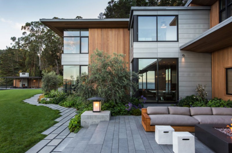 Современная резиденция с видом на залив Сан-Франциско