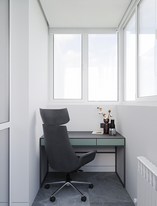 Гармоничное сочетание изумрудного и серого цветов