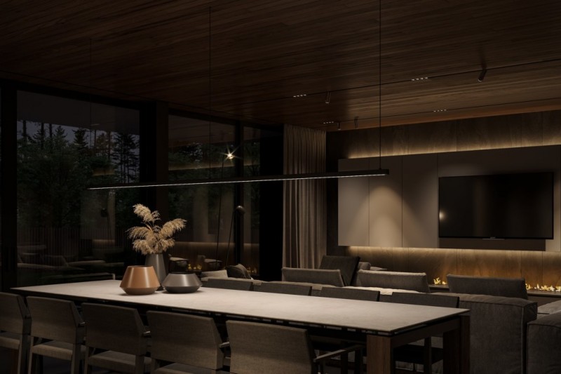 Интерьер дома, выполненный в спокойных, сдержанных тонах Интерьер дома, выполненный в спокойных, сдержанных тонах