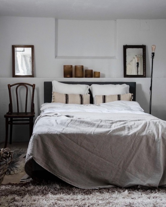 Котельная в доме шведского дизайнера Анны Труелсен, превращённая в гостевую спальню