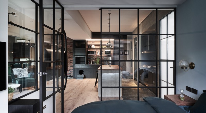 Сочетание брутальности и элегантности в интерьере тайваньской квартиры Сочетание брутальности и элегантности в интерьере тайваньской квартиры