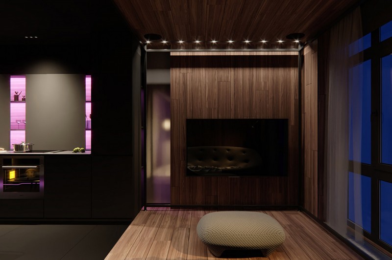 Интерьер в темных тонах Интерьер в темных тонах