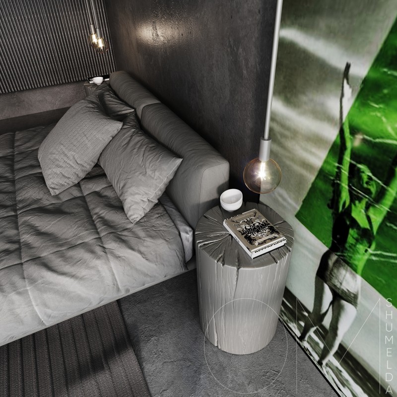 Интерьер стильных апартаментов в темных тонах Интерьер стильных апартаментов в темных тонах